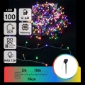 Aigostar - Solar-LED-Weihnachtslichterkette 100 LEDs/8 Funktionen 12 m IP65 mehrfarbig 800 mAh