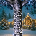 Aigostar - Solar-LED-Weihnachtslichterkette 500 LEDs/8 Funktionen 52m IP65 kaltweiß 1200 mAh