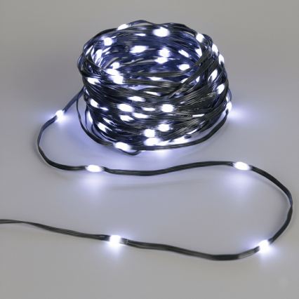 Aigostar - Solar-LED-Weihnachtslichterkette 500 LEDs/8 Funktionen 52m IP65 kaltweiß 1200 mAh