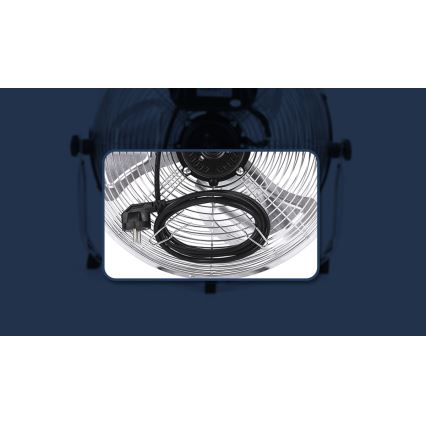Aigostar - Standventilator 100 W/230 V Ø 54 cm glänzender Chrom