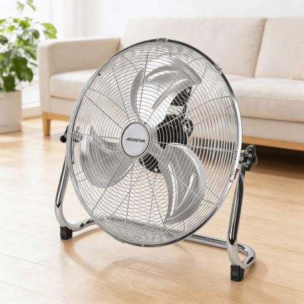 Aigostar - Standventilator 100W/230V Ø 54 cm glänzender Chrom
