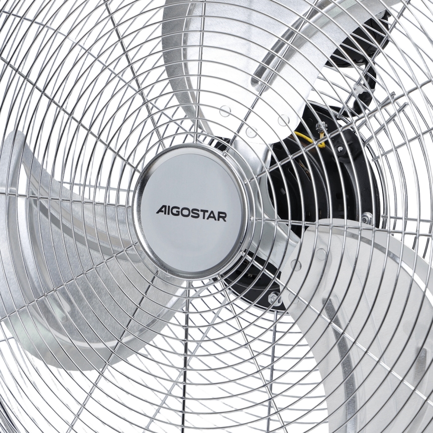 Aigostar - Standventilator 100W/230V Ø 54 cm glänzender Chrom