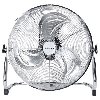 Aigostar - Standventilator 100W/230V Ø 54 cm glänzender Chrom