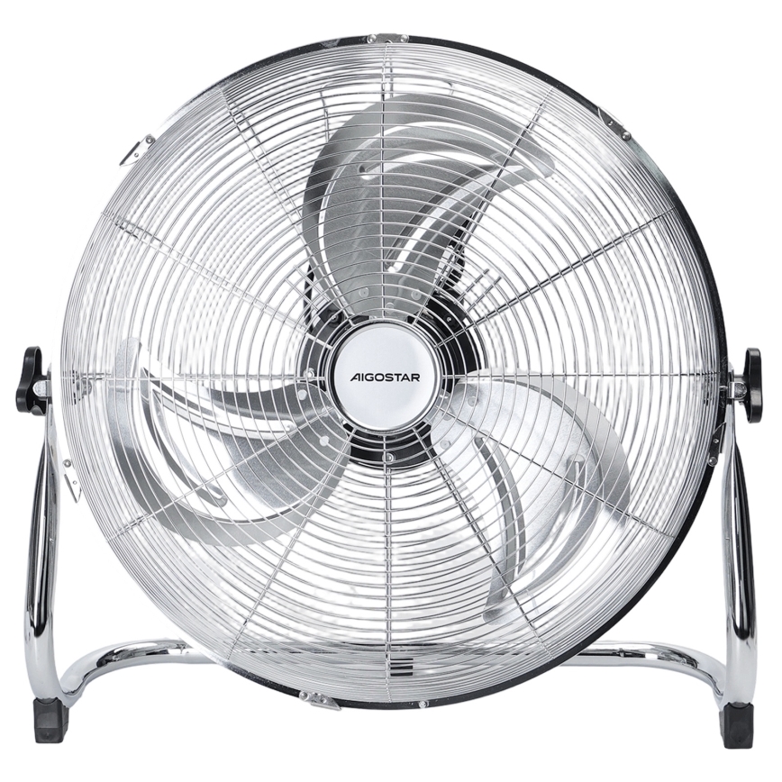 Aigostar - Standventilator 100W/230V Ø 54 cm glänzender Chrom