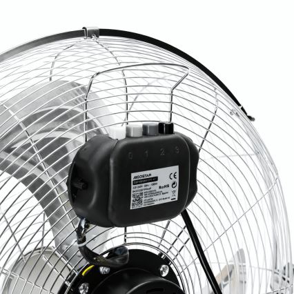 Aigostar - Standventilator 100W/230V Ø 54 cm glänzender Chrom