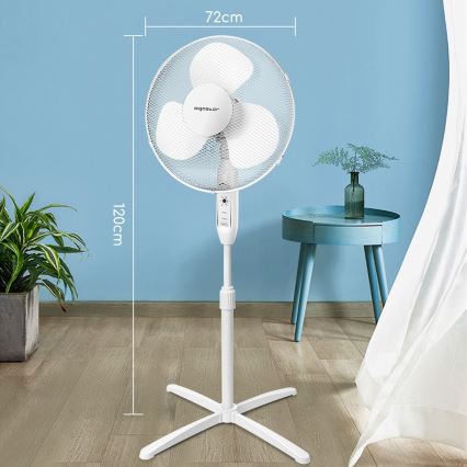 Aigostar - Standventilator 40W/230V 120 cm weiß