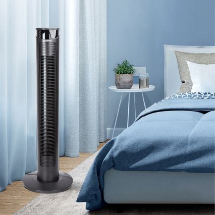 Aigostar - Standventilator 45W/230V schwarz + Fernbedienung