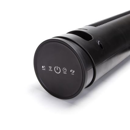 Aigostar - Standventilator 45W/230V schwarz + Fernbedienung