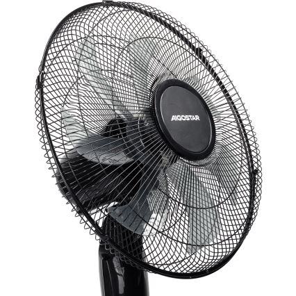 Aigostar - Standventilator 50W/230V 130 cm schwarz + Fernbedienung