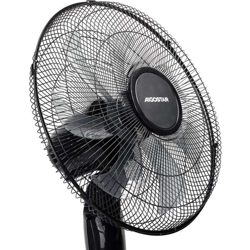 Aigostar - Standventilator 50W/230V 130 cm schwarz + Fernbedienung