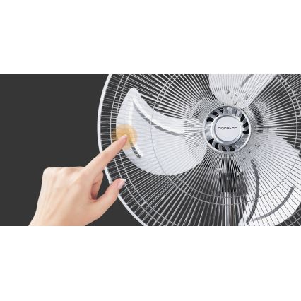 Aigostar - Standventilator 50W/230V Ø 50 cm Chrom/Schwarz