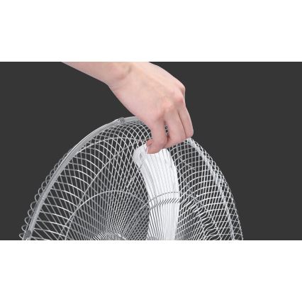 Aigostar - Standventilator 50W/230V Ø 50 cm Chrom/Schwarz