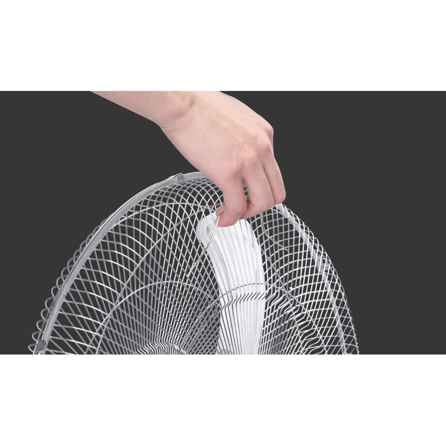 Aigostar - Standventilator 50W/230V Ø 50 cm Chrom/Schwarz