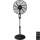 Aigostar - Standventilator 55W/230V 130 cm schwarz + Fernbedienung