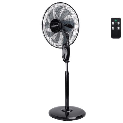 Aigostar - Standventilator 60W/230V 130 cm schwarz + Fernbedienung