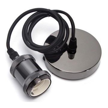 Aigostar - Stromkabel 1xE27/60W/230V Anthrazit