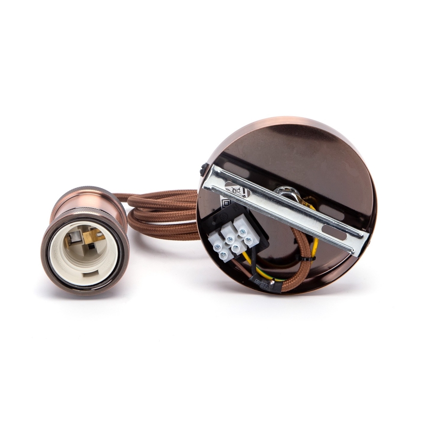 Aigostar - Stromkabel 1xE27/60W/230V Kupfer