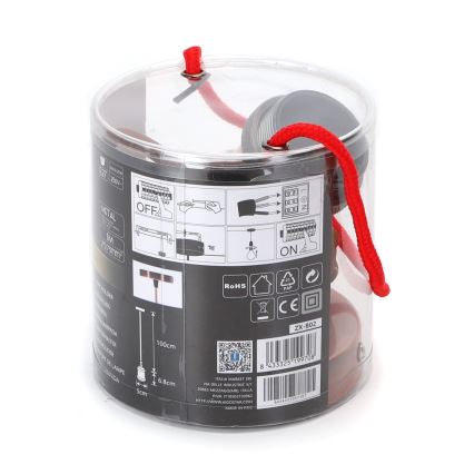 Aigostar - Stromkabel 1xE27/60W/230V Kupfer