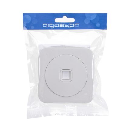 Aigostar - Telefonanschlussdose mit Rahmen, weiß