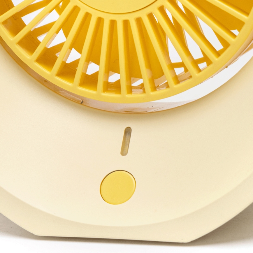 Aigostar - Tisch aufladbar Ventilator 3W/5V 1200mAh USB orange