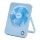 Aigostar - Tisch aufladbar Ventilator 5W/5V 3600mAh USB blau