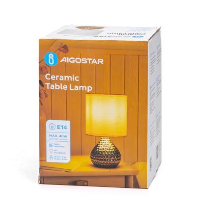 Aigostar - Tischlampe 1xE14/40W/230V golden