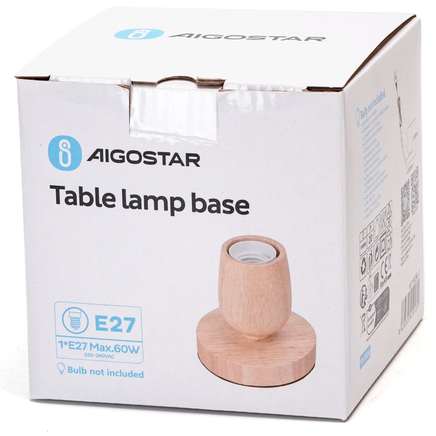 Aigostar - Tischleuchte 1xE27/60W/230V beige