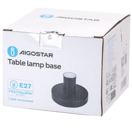 Aigostar - Tischleuchte 1xE27/60W/230V schwarz