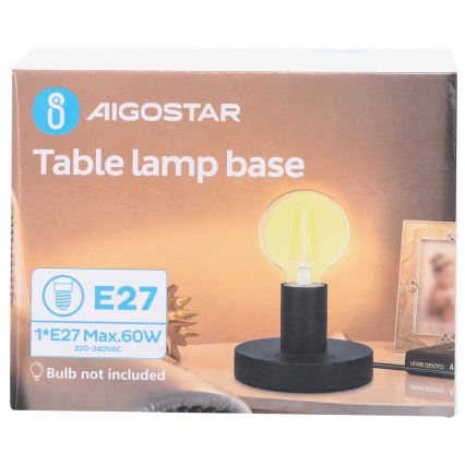 Aigostar - Tischleuchte 1xE27/60W/230V schwarz