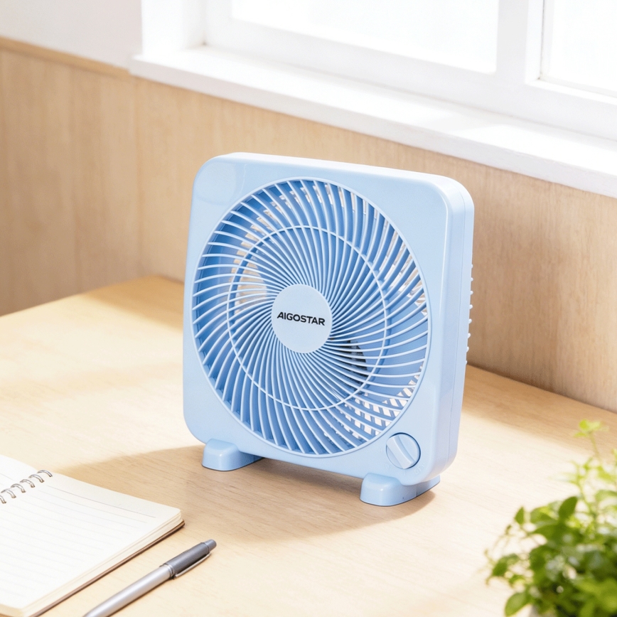Aigostar - Tischventilator 30W/230V blau