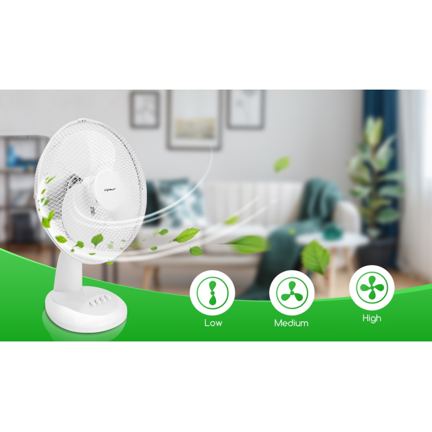 Aigostar - Tischventilator 35W/230V 34 cm weiß