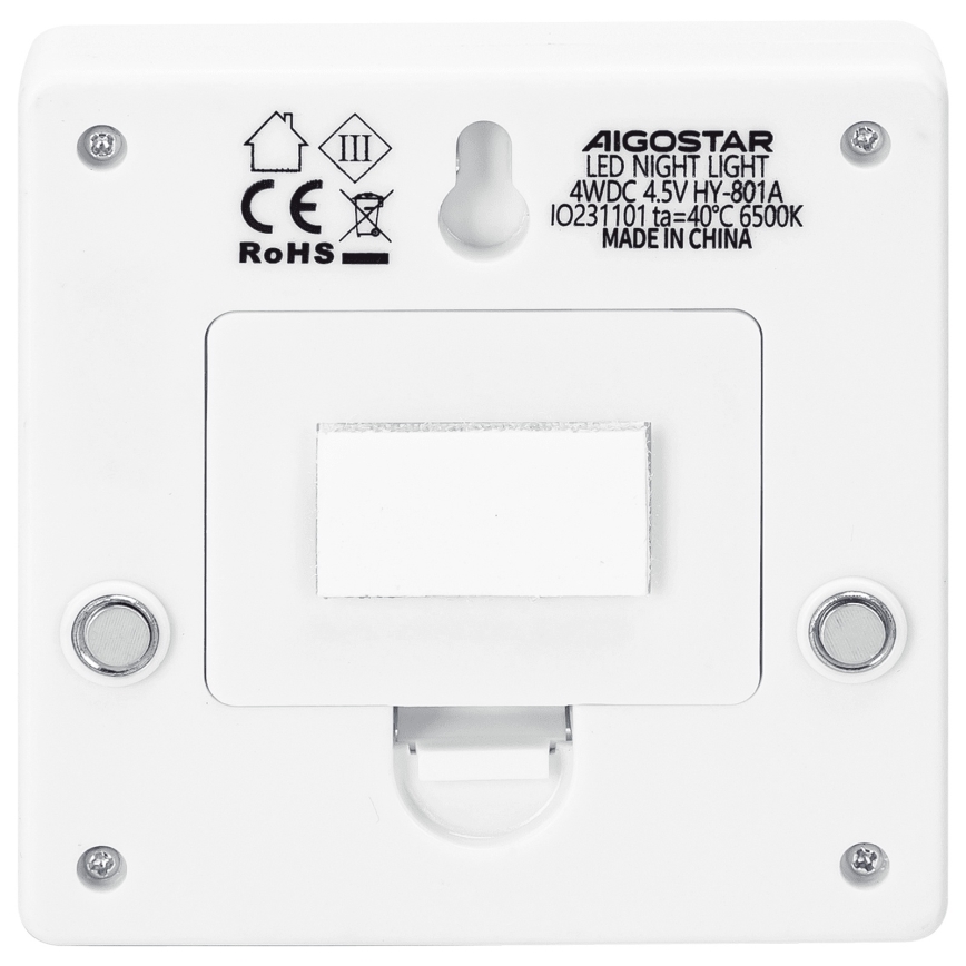 Aigostar - Tragbares LED-Nachtlicht LED/3xAAA 6500K