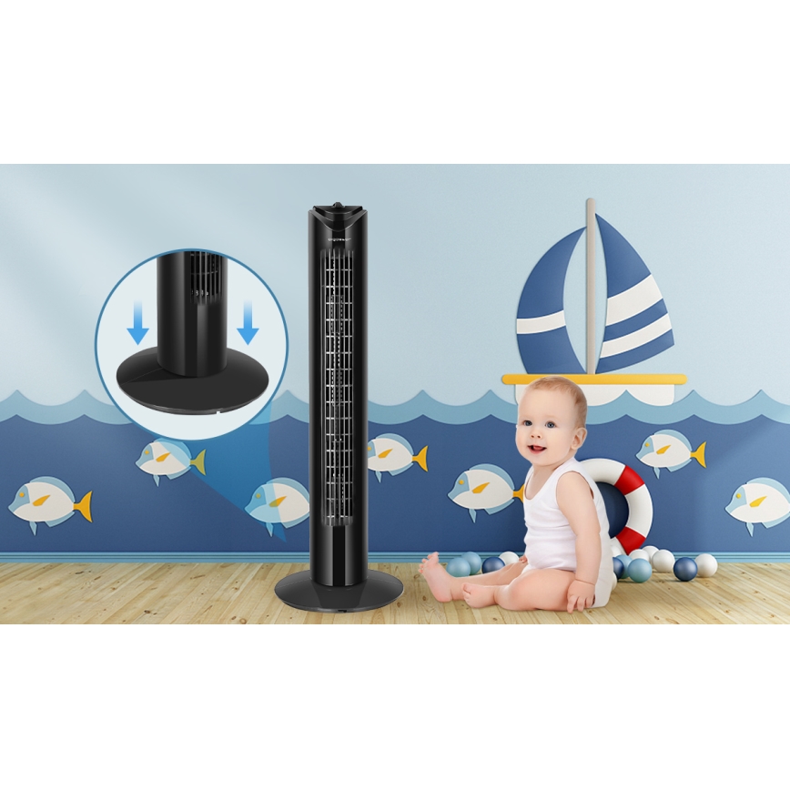 Aigostar - Turm-Ventilator 45W/230V schwarz