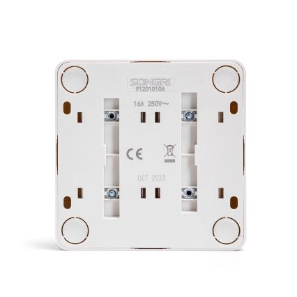 Aigostar - Vierfach-Wandsteckdose SCHUKO 250 V weiß