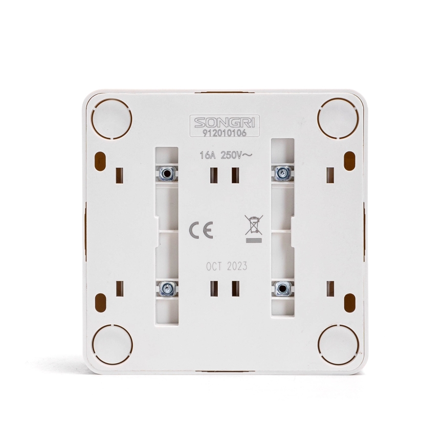 Aigostar - Vierfach-Wandsteckdose SCHUKO 250 V weiß