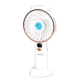 Aigostar - Wiederaufladbarer Taschenventilator 5W/5V 2400mAh USB weiß