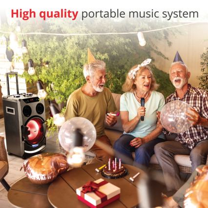 AKAI ABTS-112 - Kabelloser Lautsprecher 300W/230V 7000 mAh + Fernbedienung