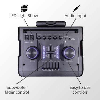 AKAI ABTS-112 - Kabelloser Lautsprecher 300W/230V 7000 mAh + Fernbedienung