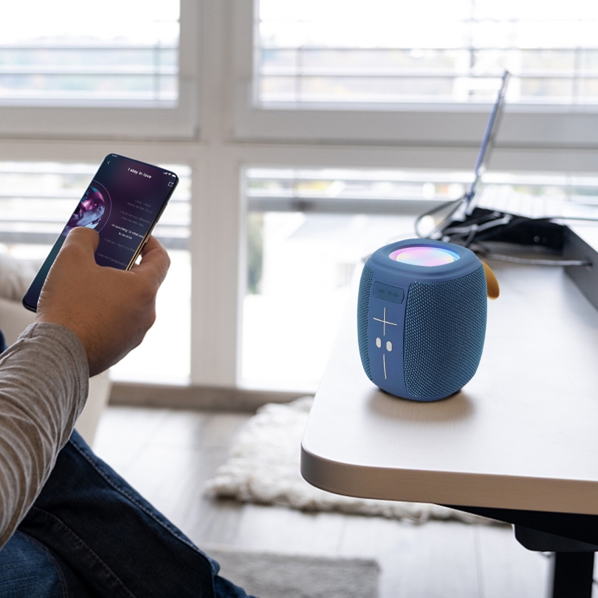 AKAI ABTS-V5 BL - kabelloser Lautsprecher mit Mikrofon 3W/1200 mAh blau