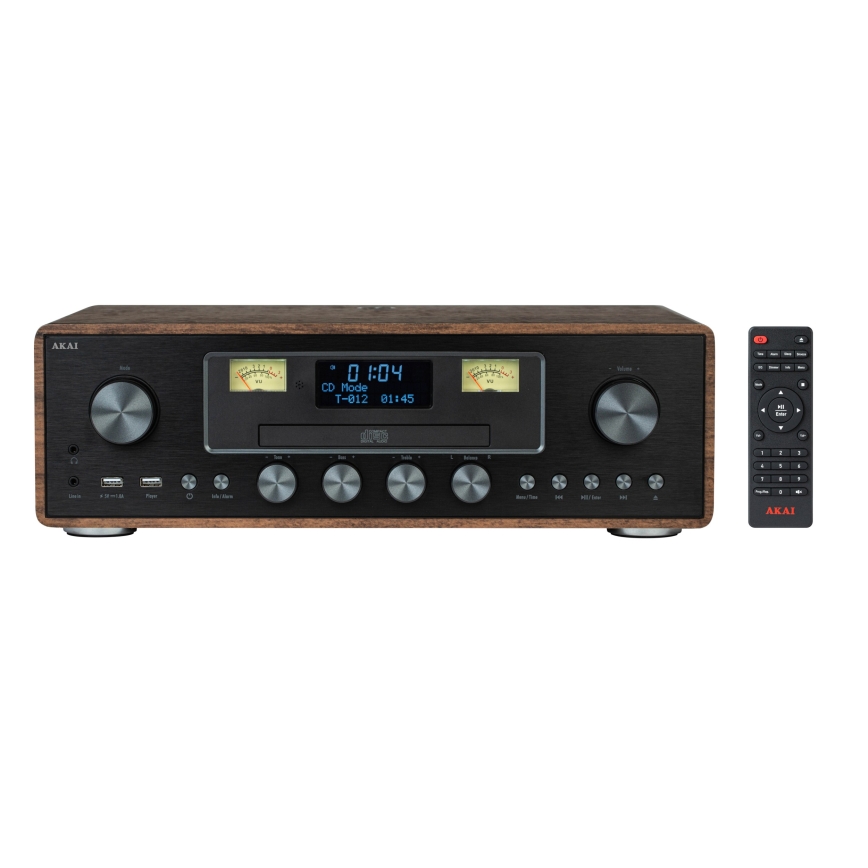 AKAI AM-100 RHAPSODY - Mikrosystem mit CD/FM/DAB/AUX/USB/MP3 40W/230V + Fernbedienung