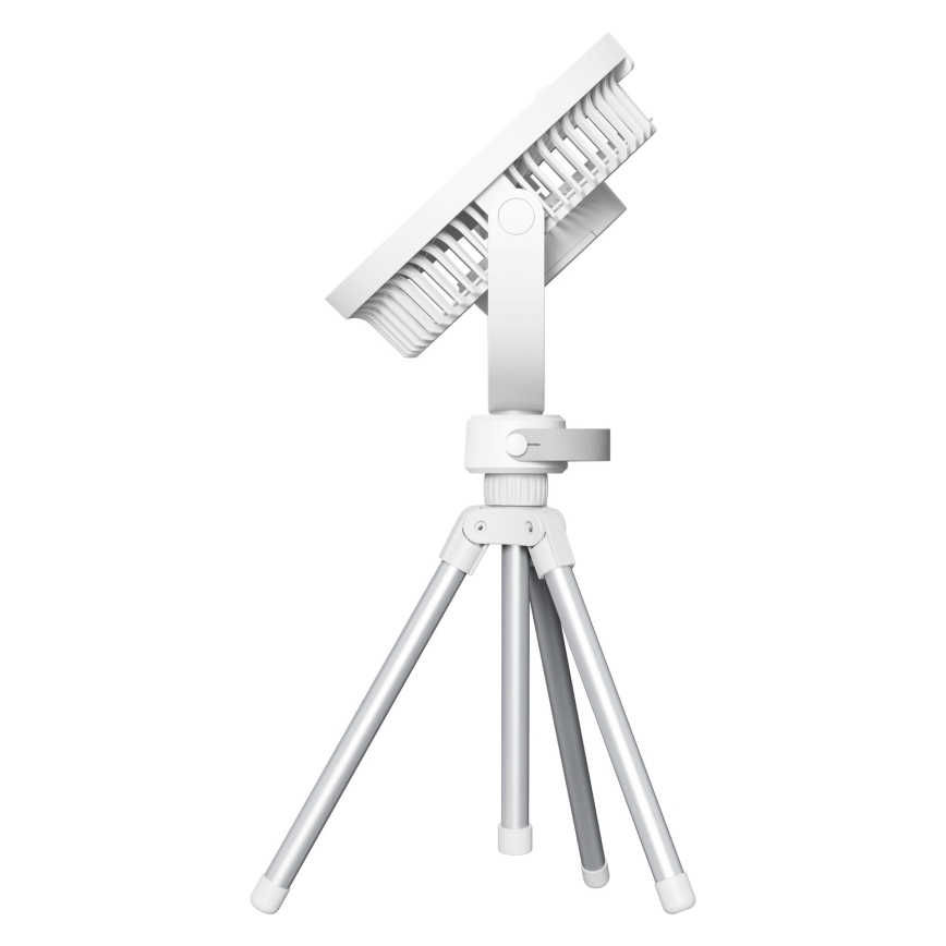 Wiederaufladbarer Tischventilator mit LED-Beleuchtung 8W/3,7V 2400 mAh Weiß