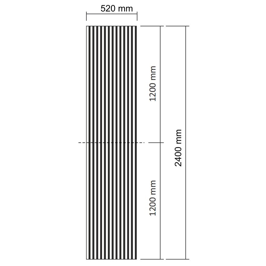 Akustik-Wandpanel VASALUND 240x52 cm Eiche