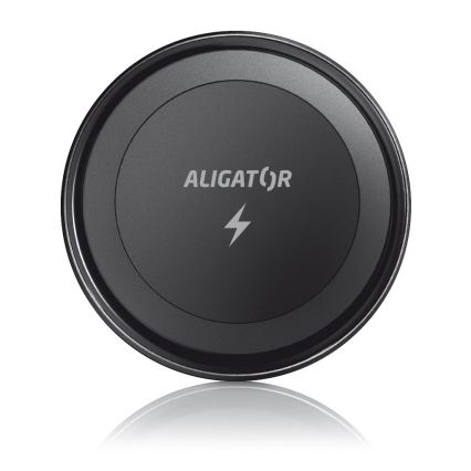 Aligator AMS05BK - magnetische Autohalterung für Smartphones mit kabellosem Qi-Laden (15 W) und MagSafe, schwarz