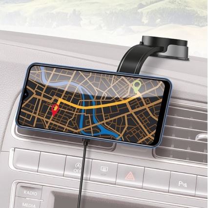 Aligator AMS07BK - Autohalterung für Smartphone mit flexiblem Arm, MagSafe, schwarz