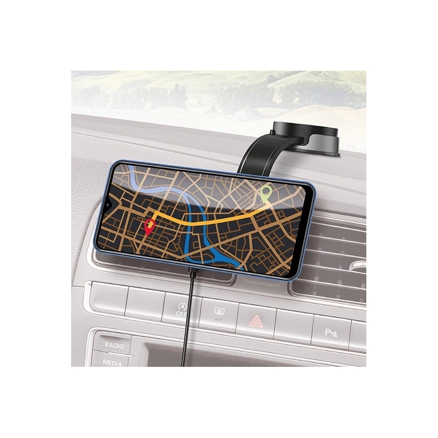 Aligator AMS07BK - Autohalterung für Smartphone mit flexiblem Arm, MagSafe, schwarz