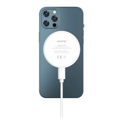 Aligator AMS08WT - Kabelloses MagSafe 3-in-1-Ladegerät, 15 W, Weiß