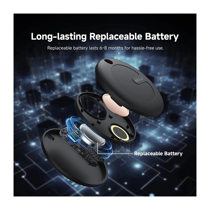 Aligator APD003 - MiTag-Ortungsgerät 1xCR2032 IP67 schwarz