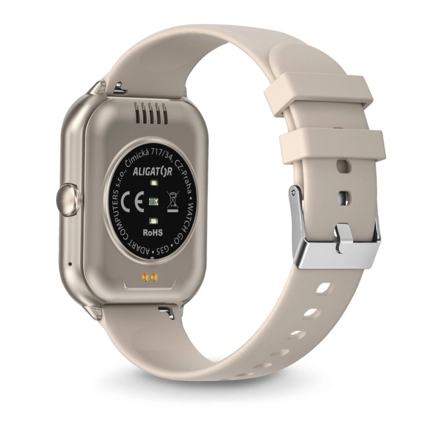 Aligator AW10SR - Smartwatch Watch GO 220 mAh IP67 cremefarben