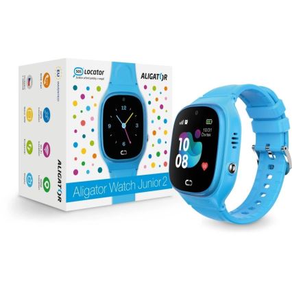 Aligator AW11BE - Smartwatch Watch Junior 2 450 mAh IP67 Wi‑Fi blau