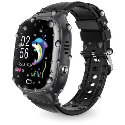 Aligator AW11BK - Kinder-Smartwatch Watch Junior 2, 450 mAh, IP67, Wi-Fi, schwarz